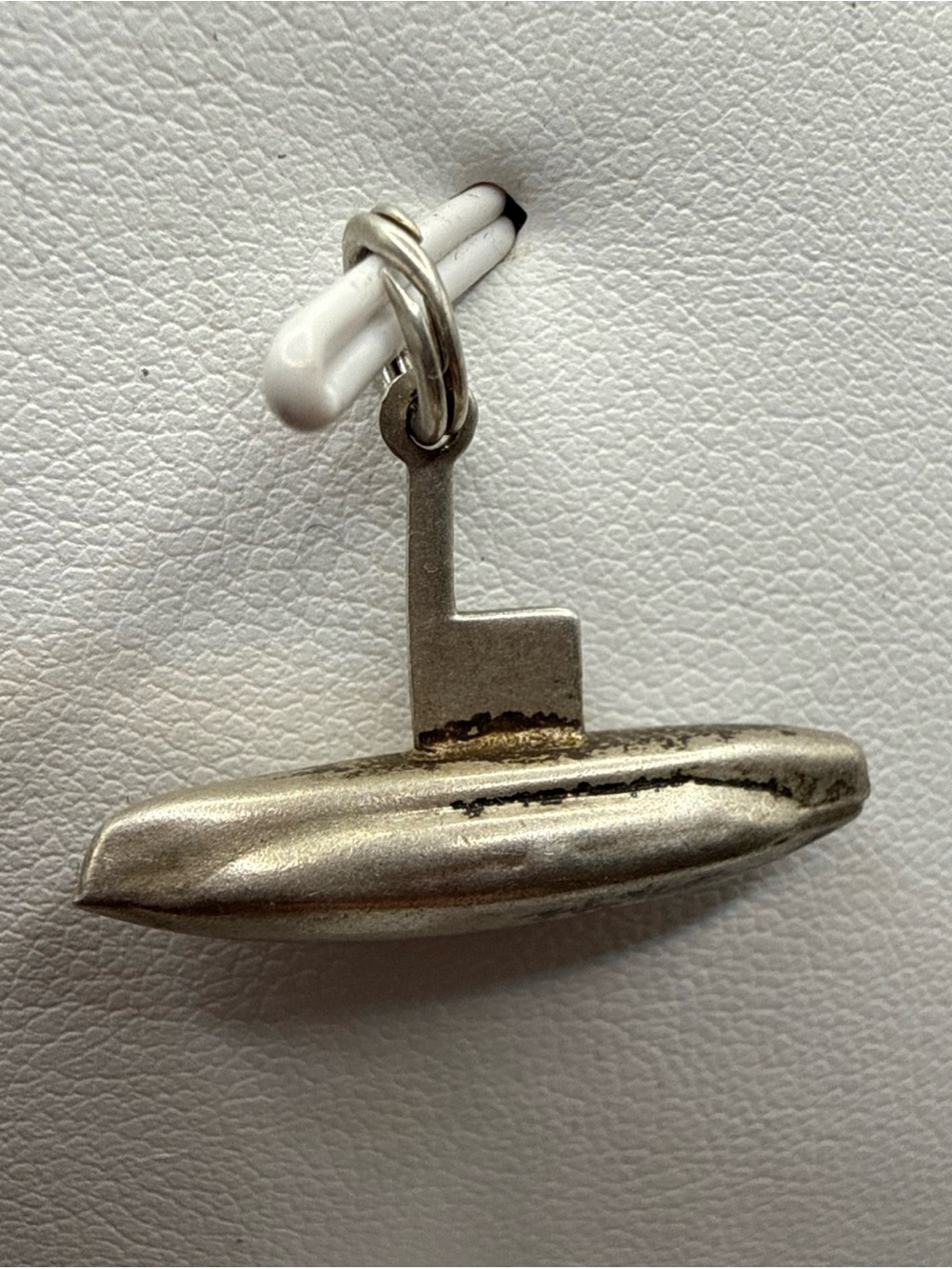 VTG Sterling Silver Submarine Charm Bracelet Pendant